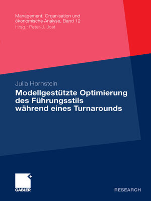 cover image of Modellgestütze Optimierung des Führungsstils während eines Turnarounds